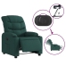 Sillón reclinable eléctrico tela verde oscuro