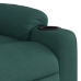 Sillón reclinable eléctrico tela verde oscuro