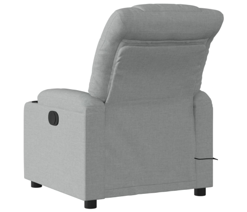 Sillón reclinable de masaje eléctrico tela gris claro