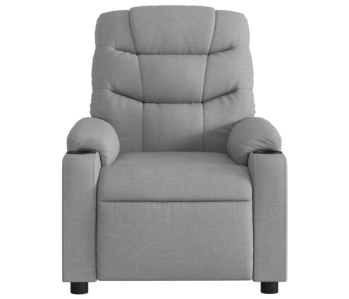 Sillón reclinable de masaje eléctrico tela gris claro