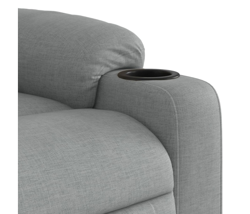 Sillón reclinable de masaje eléctrico tela gris claro