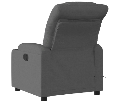 Sillón reclinable de masaje eléctrico tela gris oscuro