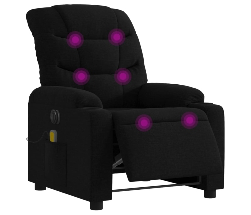 Sillón reclinable de masaje eléctrico tela negro