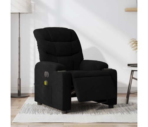 Sillón reclinable de masaje eléctrico tela negro