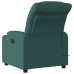 Sillón reclinable de masaje eléctrico tela verde oscuro