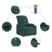 Sillón reclinable de masaje eléctrico tela verde oscuro