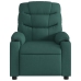 Sillón reclinable de masaje eléctrico tela verde oscuro