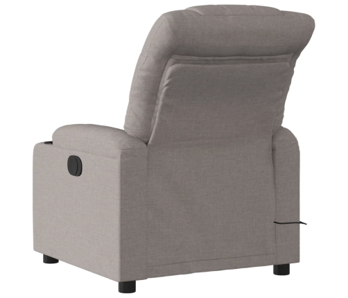 Sillón reclinable de masaje eléctrico tela gris taupe