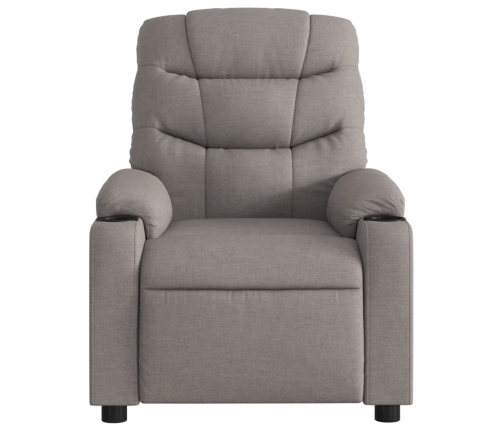 Sillón reclinable de masaje eléctrico tela gris taupe