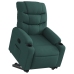 Sillón reclinable elevable tela verde oscuro