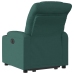 Sillón reclinable elevable tela verde oscuro