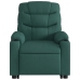 Sillón reclinable elevable tela verde oscuro