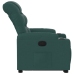 Sillón reclinable elevable tela verde oscuro