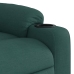 Sillón reclinable elevable tela verde oscuro