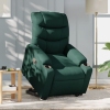 Sillón reclinable elevable tela verde oscuro