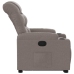 Sillón reclinable elevable tela gris taupe