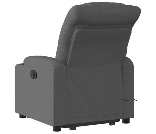 Silla de masaje reclinable de pie de tela gris oscuro