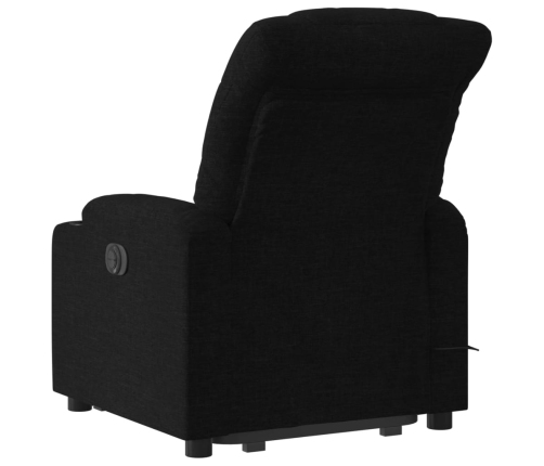 Sillón reclinable de masaje elevable tela negro