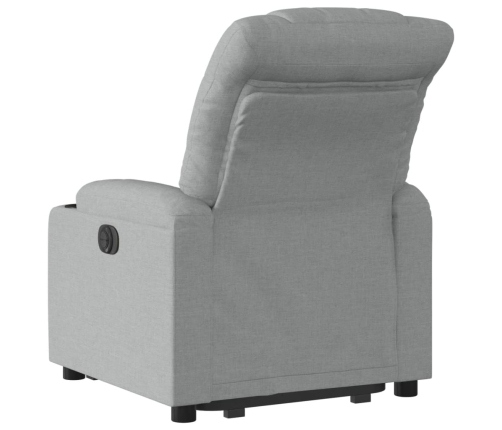 Sillón eléctrico reclinable elevable de tela gris claro