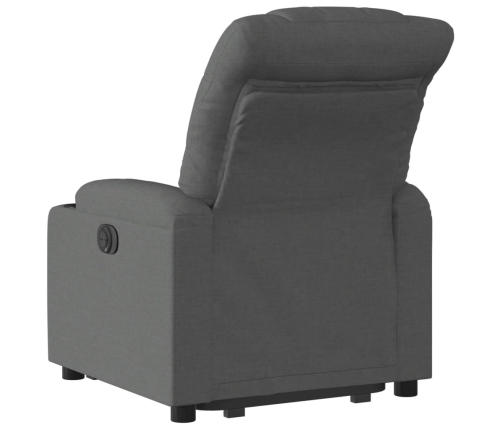 Sillón eléctrico reclinable elevable de tela gris oscuro