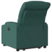 Sillón eléctrico reclinable elevable de tela verde oscuro