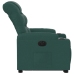 Sillón eléctrico reclinable elevable de tela verde oscuro