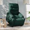 Sillón eléctrico reclinable elevable de tela verde oscuro