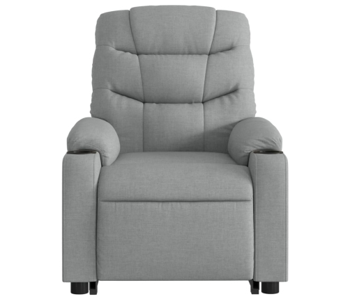 Sillón de masaje eléctrico reclinable elevable tela gris claro