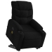 Sillón de masaje eléctrico reclinable elevable tela negro