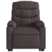 Sillón masaje eléctrico reclinable elevable tela marrón oscuro