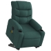 Sillón masaje eléctrico reclinable elevable tela verde oscuro