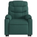 Sillón masaje eléctrico reclinable elevable tela verde oscuro