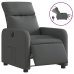 Sillón reclinable eléctrico de tela gris oscuro