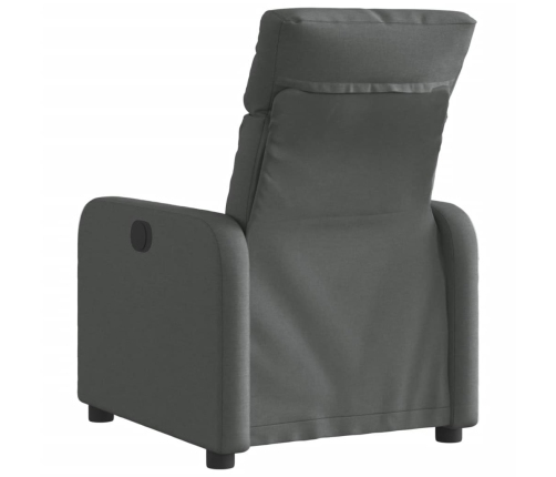 Sillón reclinable eléctrico de tela gris oscuro