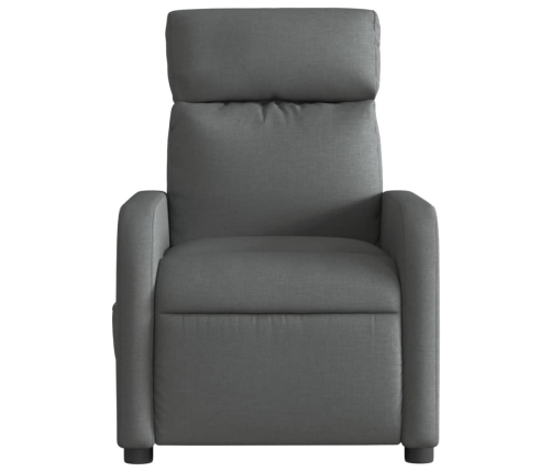 Sillón reclinable eléctrico de tela gris oscuro