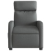 Sillón reclinable eléctrico de tela gris oscuro