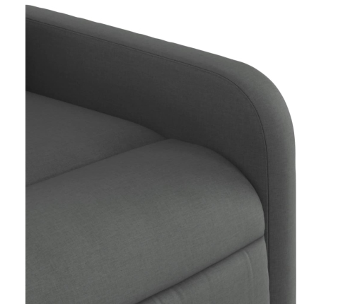 Sillón reclinable eléctrico de tela gris oscuro