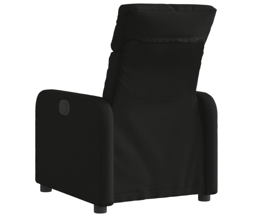 Sillón reclinable eléctrico de tela negro