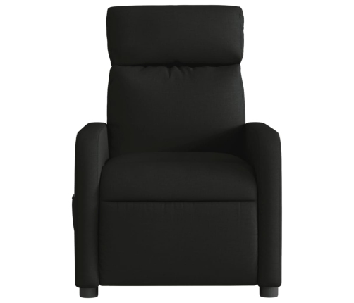 Sillón reclinable eléctrico de tela negro