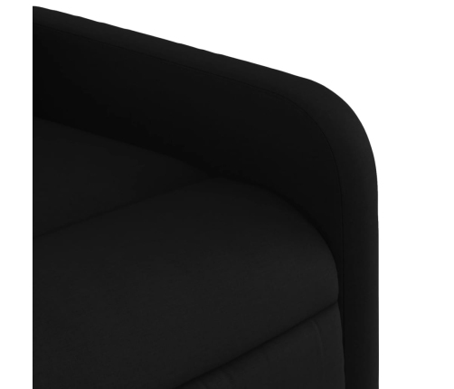 Sillón reclinable eléctrico de tela negro