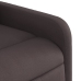 Sillón reclinable eléctrico tela marrón oscuro