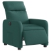 Sillón reclinable eléctrico tela verde oscuro