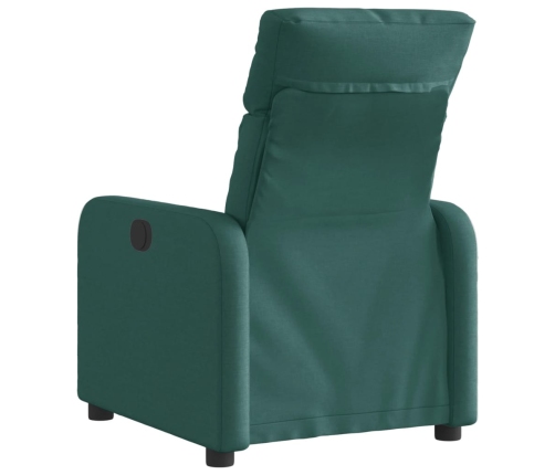 Sillón reclinable eléctrico tela verde oscuro