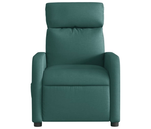 Sillón reclinable eléctrico tela verde oscuro