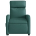 Sillón reclinable eléctrico tela verde oscuro