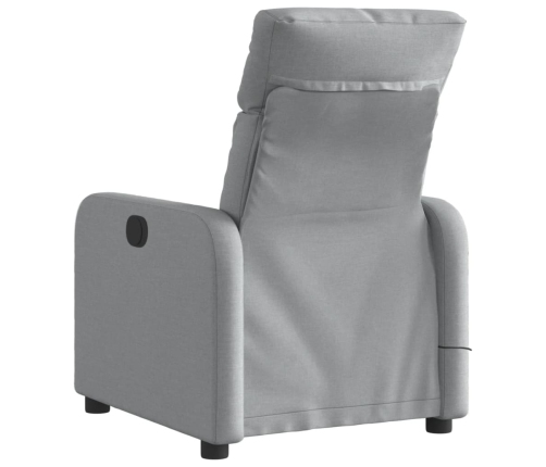 Sillón reclinable de masaje eléctrico tela gris claro