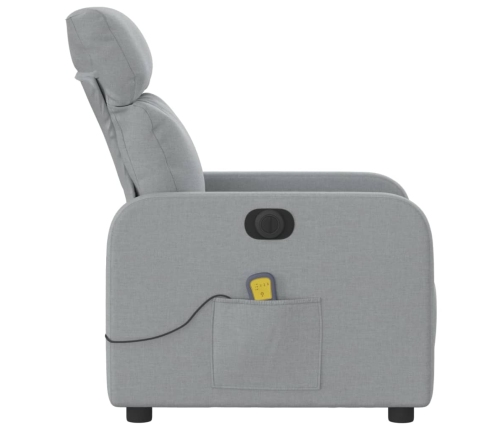 Sillón reclinable de masaje eléctrico tela gris claro