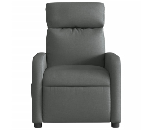 Sillón reclinable de masaje eléctrico tela gris oscuro