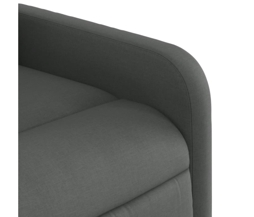 Sillón reclinable de masaje eléctrico tela gris oscuro