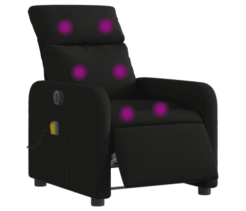 Sillón reclinable de masaje eléctrico tela negro